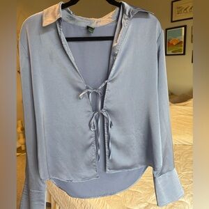 Wild Fable Sky Blue Silky Top